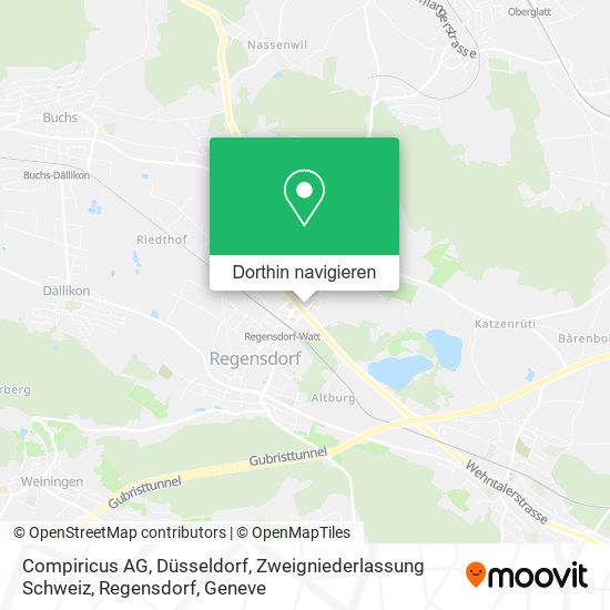 Compiricus AG, Düsseldorf, Zweigniederlassung Schweiz, Regensdorf Karte