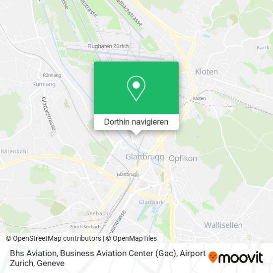 Bhs Aviation, Business Aviation Center (Gac), Airport Zurich Karte
