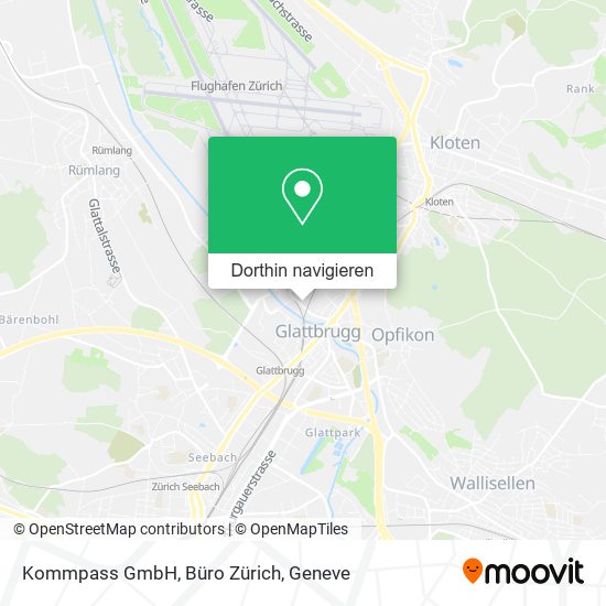 Kommpass GmbH, Büro Zürich Karte