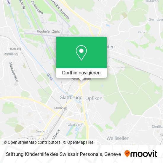 Stiftung Kinderhilfe des Swissair Personals Karte