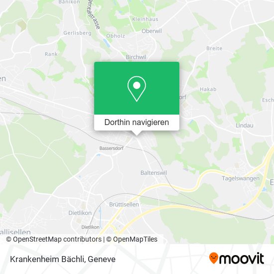 Krankenheim Bächli Karte