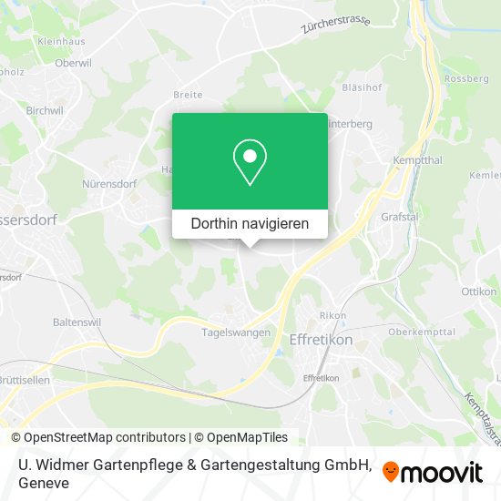 U. Widmer Gartenpflege & Gartengestaltung GmbH Karte