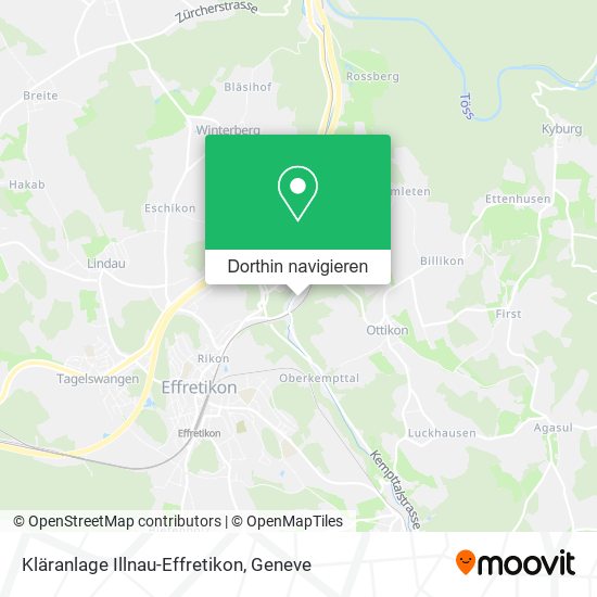 Kläranlage Illnau-Effretikon Karte