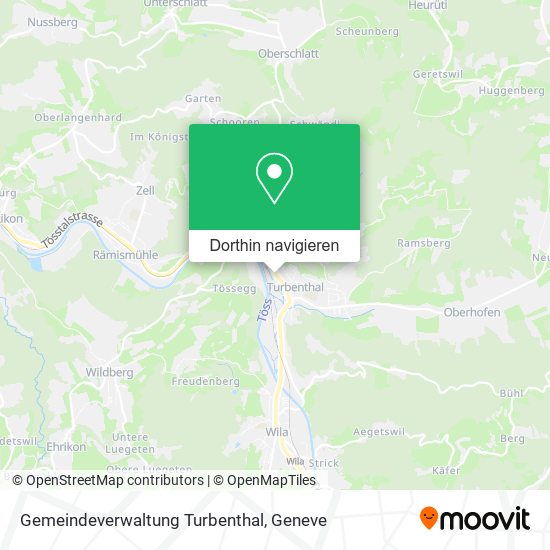 Gemeindeverwaltung Turbenthal Karte