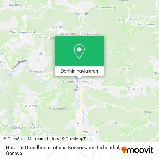 Notariat Grundbuchamt und Konkursamt Turbenthal Karte