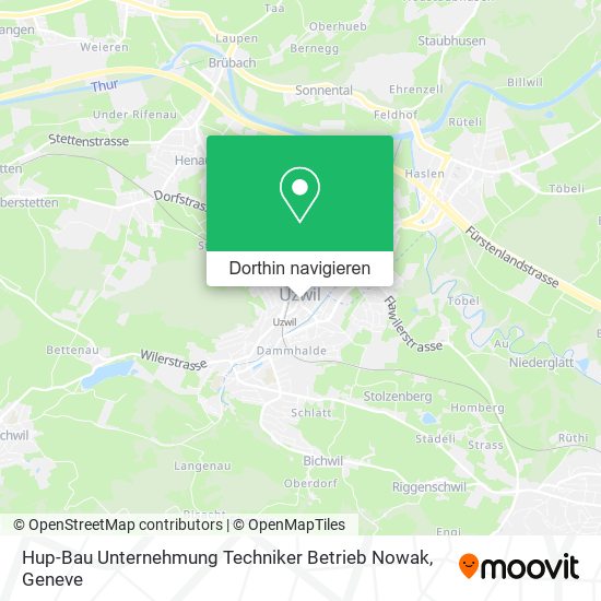 Hup-Bau Unternehmung Techniker Betrieb Nowak Karte