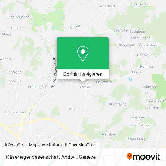 Käsereigenossenschaft Andwil Karte