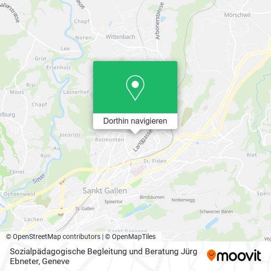 Sozialpädagogische Begleitung und Beratung Jürg Ebneter Karte