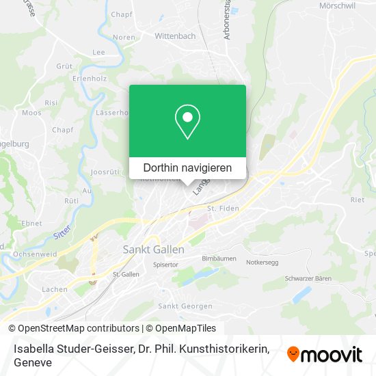 Isabella Studer-Geisser, Dr. Phil. Kunsthistorikerin Karte