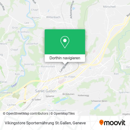 Vikingstore Sporternährung St.Gallen Karte