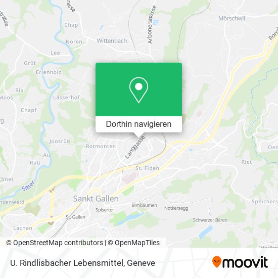 U. Rindlisbacher Lebensmittel Karte