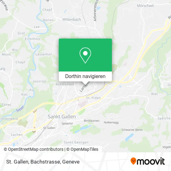 St. Gallen, Bachstrasse Karte
