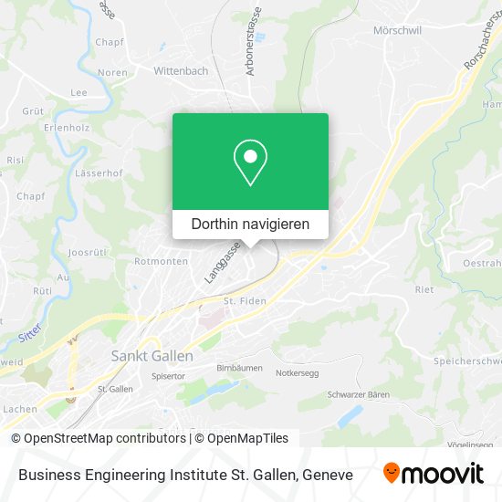 Business Engineering Institute St. Gallen Karte