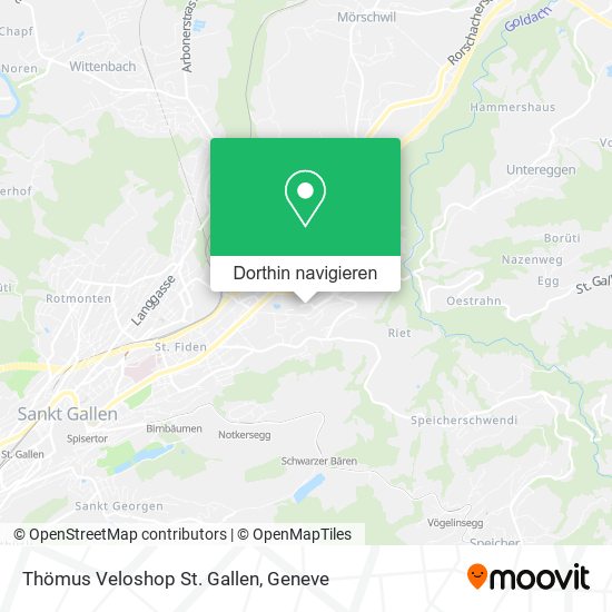 Thömus Veloshop St. Gallen Karte