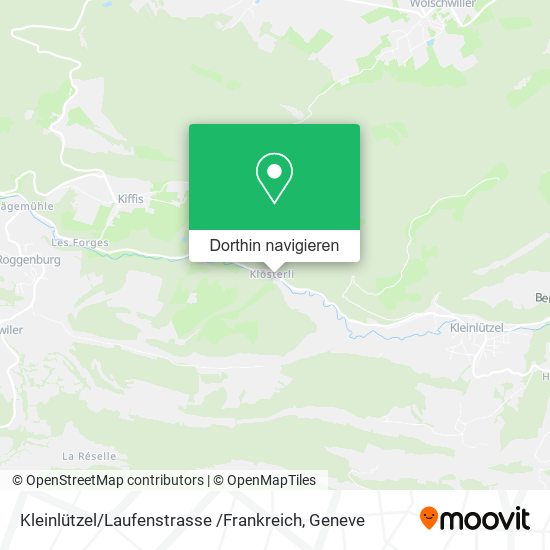 Kleinlützel / Laufenstrasse /Frankreich Karte