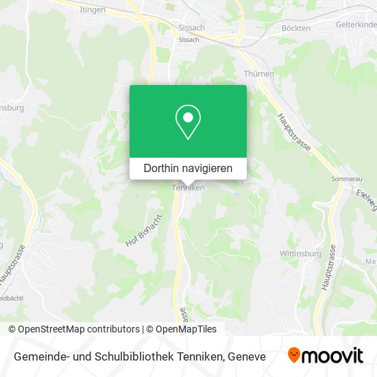 Gemeinde- und Schulbibliothek Tenniken Karte