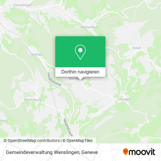 Gemeindeverwaltung Wenslingen Karte