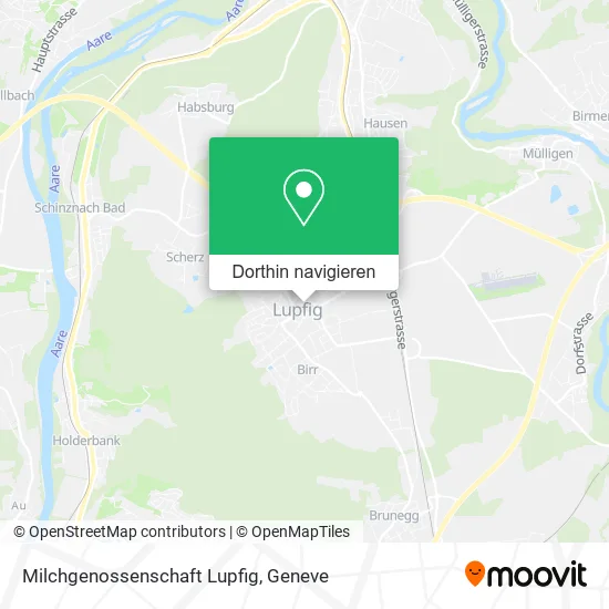 Milchgenossenschaft Lupfig Karte