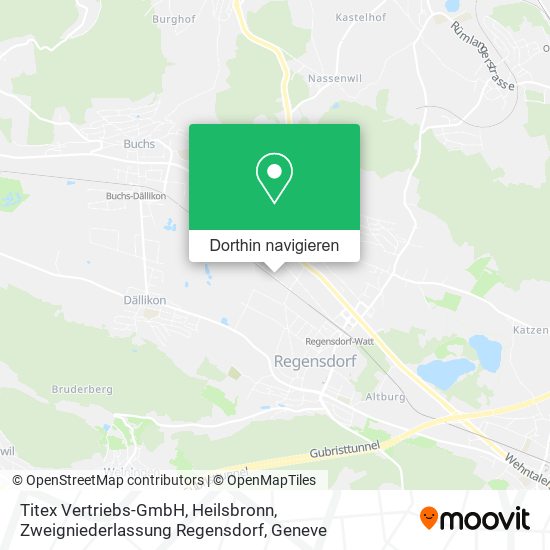 Titex Vertriebs-GmbH, Heilsbronn, Zweigniederlassung Regensdorf Karte