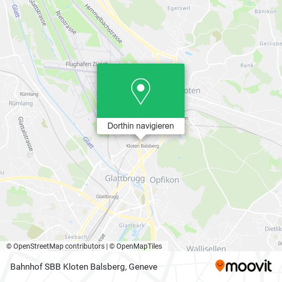 Bahnhof SBB Kloten Balsberg Karte