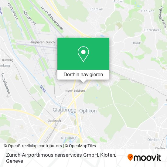 Zurich-Airportlimousinenservices GmbH, Kloten Karte