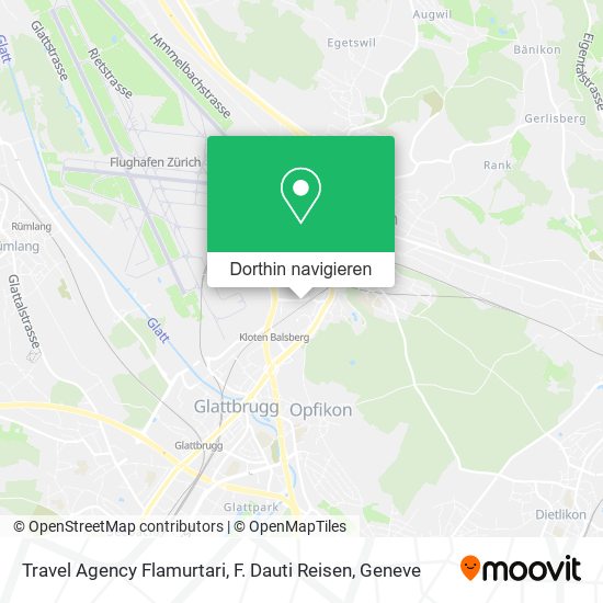Travel Agency Flamurtari, F. Dauti Reisen Karte