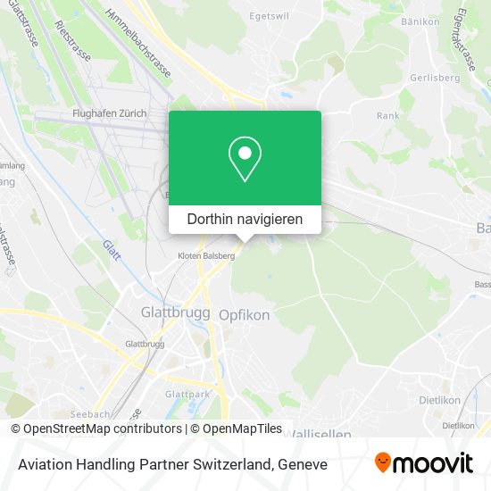 Aviation Handling Partner Switzerland Karte