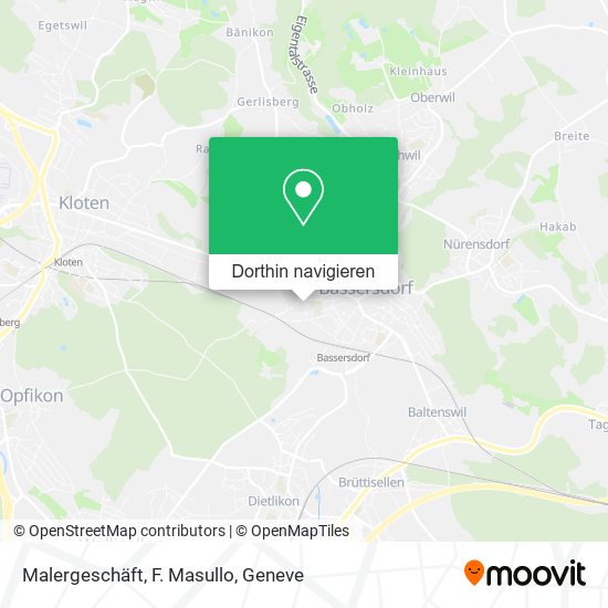 Malergeschäft, F. Masullo Karte