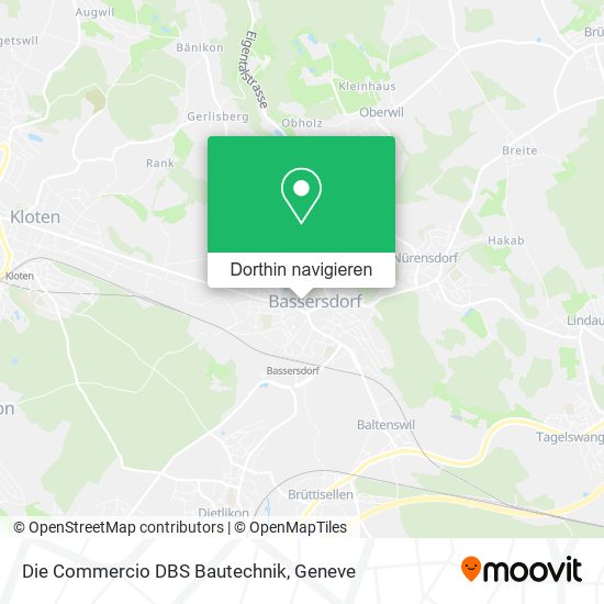 Die Commercio DBS Bautechnik Karte