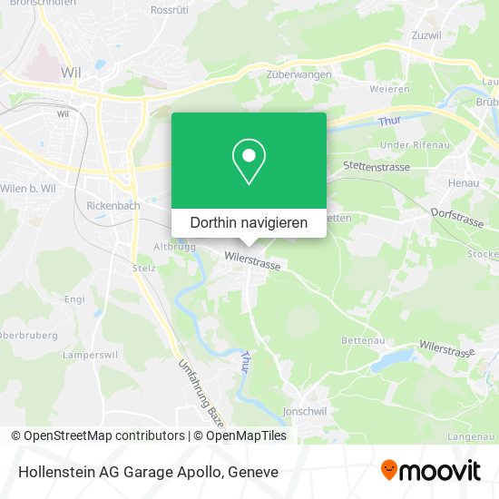 Hollenstein AG Garage Apollo Karte