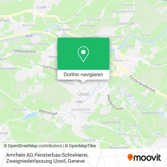 Amrhein AG Fensterbau-Schreinerei, Zweigniederlassung Uzwil Karte