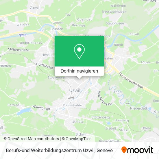 Berufs-und Weiterbildungszentrum Uzwil Karte