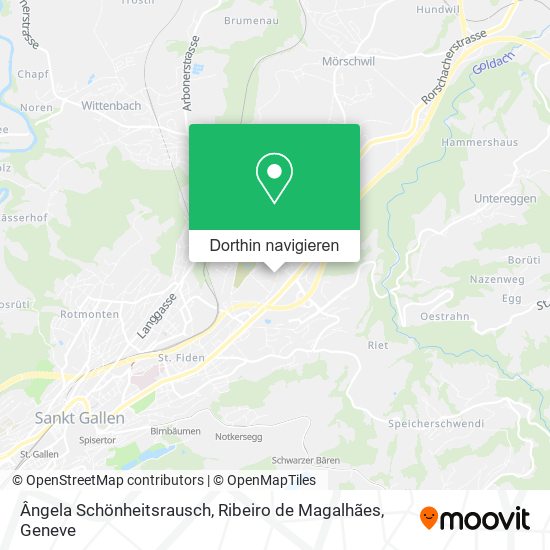 Ângela Schönheitsrausch, Ribeiro de Magalhães Karte