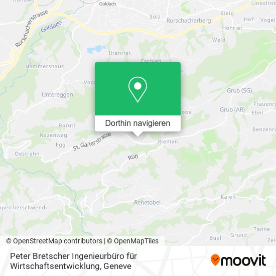 Peter Bretscher Ingenieurbüro für Wirtschaftsentwicklung Karte