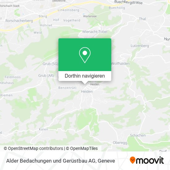 Alder Bedachungen und Gerüstbau AG Karte