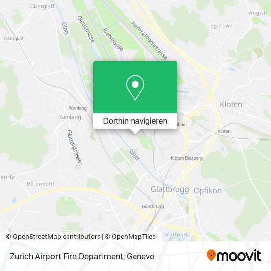 Zurich Airport Fire Department Karte