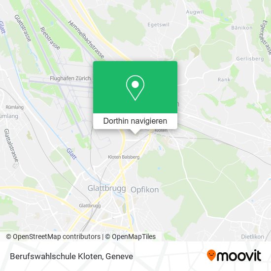 Berufswahlschule Kloten Karte