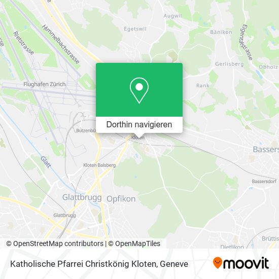 Katholische Pfarrei Christkönig Kloten Karte