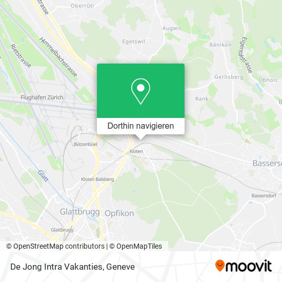 De Jong Intra Vakanties Karte