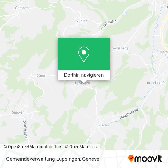 Gemeindeverwaltung Lupsingen Karte