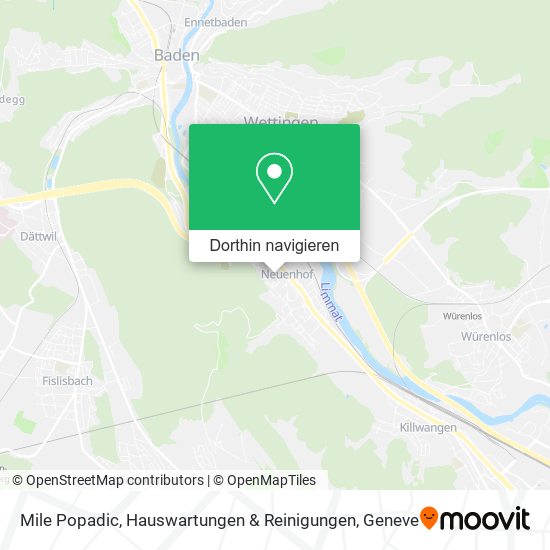 Mile Popadic, Hauswartungen & Reinigungen Karte