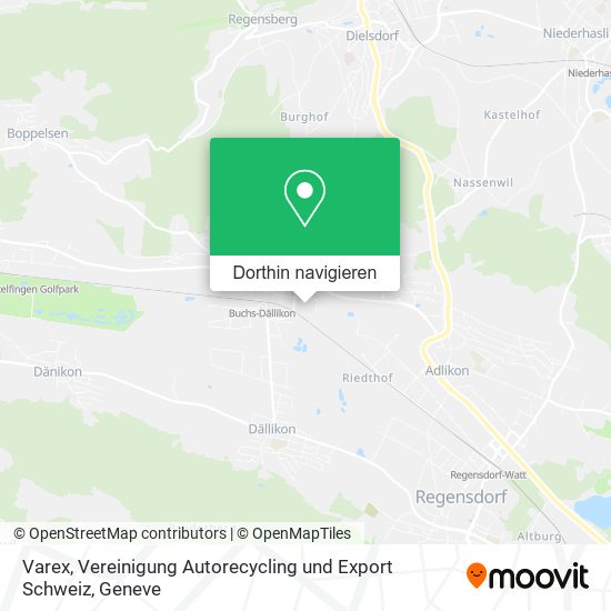 Varex, Vereinigung Autorecycling und Export Schweiz Karte