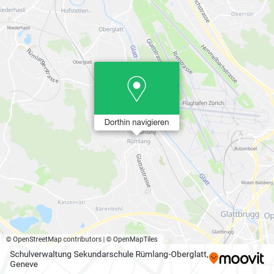 Schulverwaltung Sekundarschule Rümlang-Oberglatt Karte