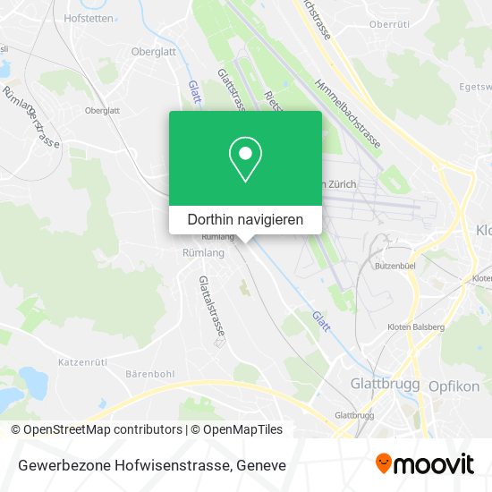 Gewerbezone Hofwisenstrasse Karte