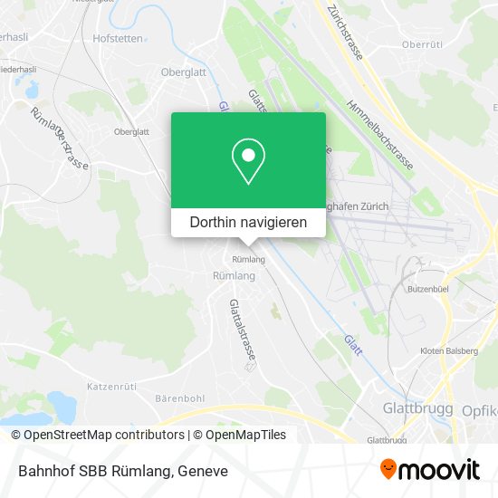 Bahnhof SBB Rümlang Karte