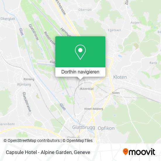 Capsule Hotel - Alpine Garden Karte