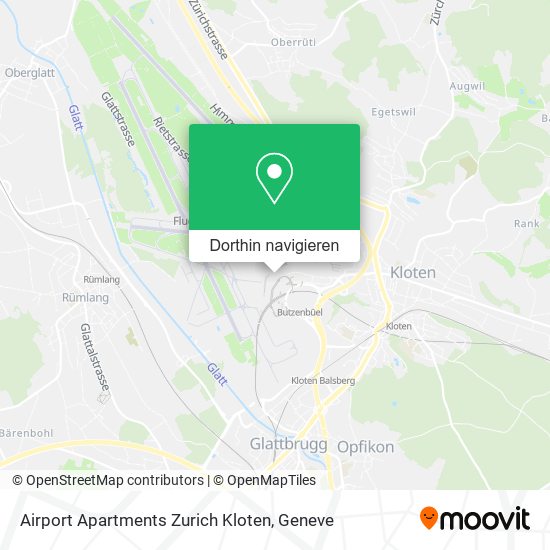 Airport Apartments Zurich Kloten Karte