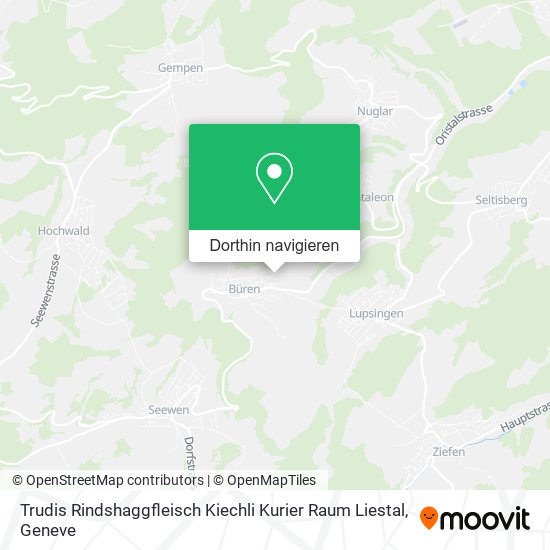 Trudis Rindshaggfleisch Kiechli Kurier Raum Liestal Karte