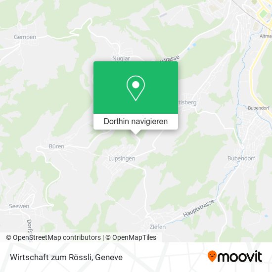 Wirtschaft zum Rössli Karte
