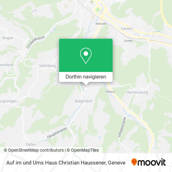 Auf im und Ums Haus Christian Haussener Karte